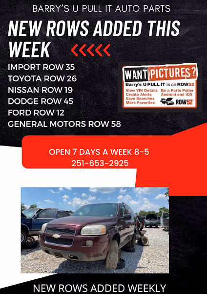 Barry's U Pull It Auto Parts at 5385 Barry Dr, Theodore, AL 36582