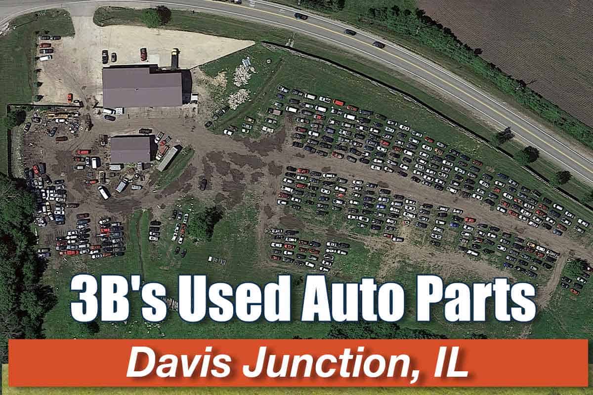 Aerial view of 3B's Used Auto Parts at 14035 IL-72, Davis Junction, IL 61020