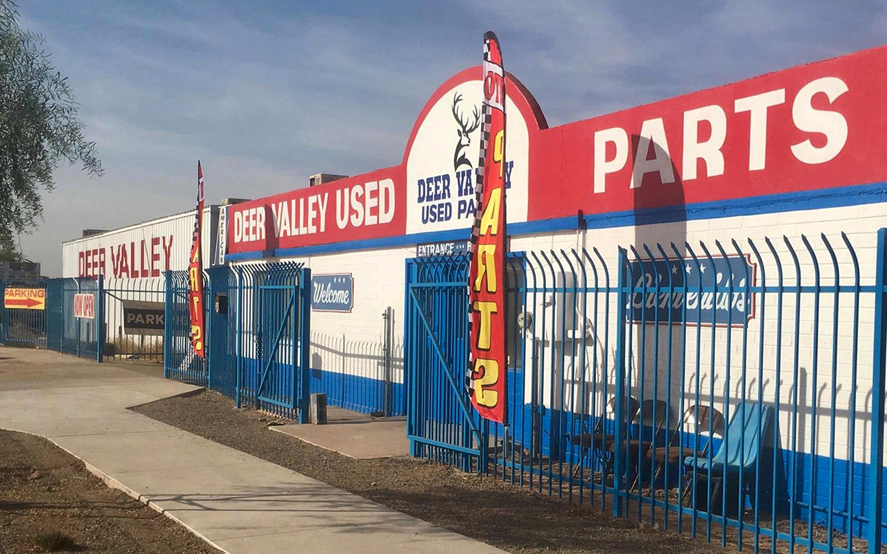 Entrance to Deer Valley Used Parts at 3010 W Broadway Rd B, Phoenix, AZ 85041