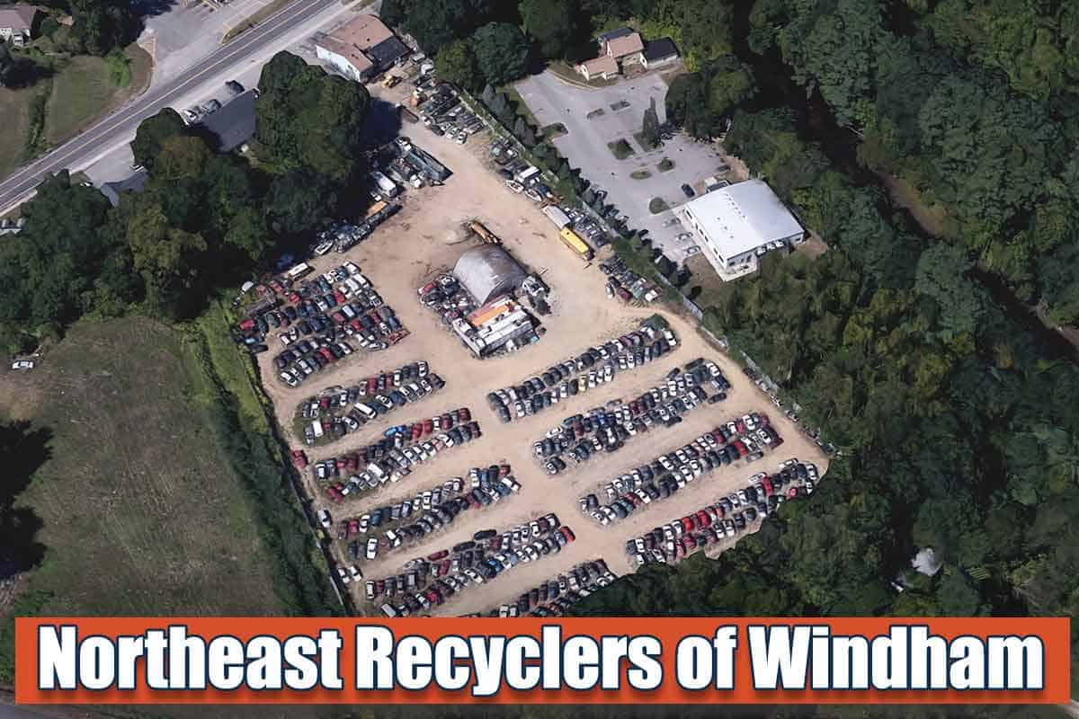 Drone view of Northeast Recyclers of Windham Inc at 48 Boston Post Rd, Willimantic, CT 06226