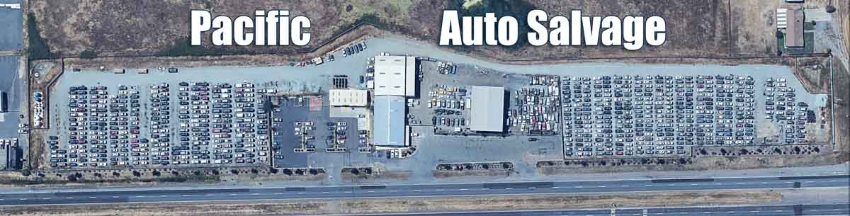 Aerial view of Pacific Auto Salvage at 5759 Broadway St, CA-29, American Canyon, CA 94503