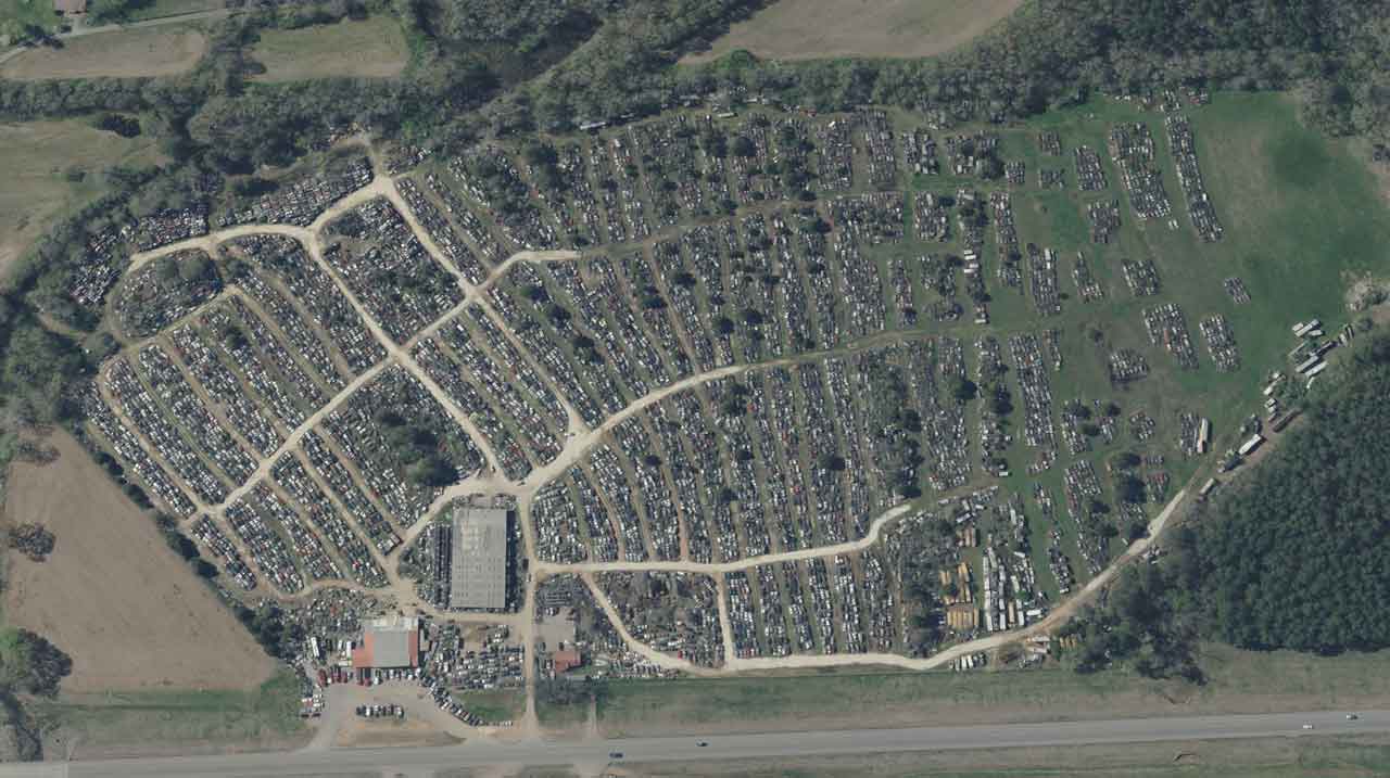 Aerial view of Fagan's Auto at 2417 US-278, Piedmont, AL 36272