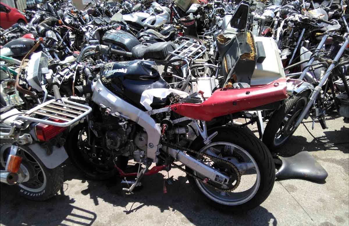 Motorcycle inventory at Bob's Used Motorcycle Parts at 1325 E Elwood St, Phoenix, AZ 85040