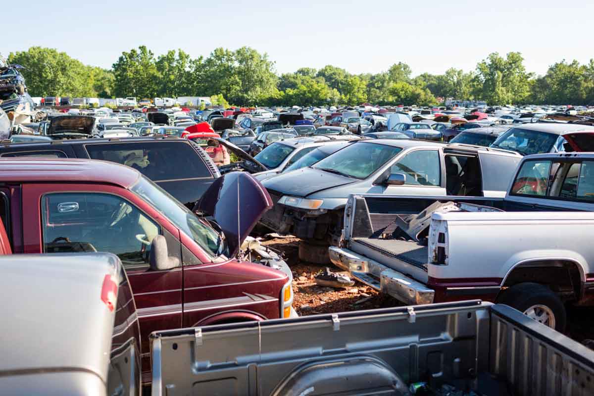 Two Little Bee's Auto Parts salvage yard at 505 S Tibbs Ave, Indianapolis, IN 46241