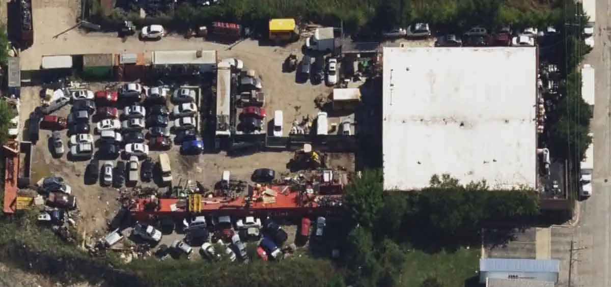 Aerial view of O'HARE AUTO RECYCLING & USED AUTO PARTS at 9355 Bernice Ave, Schiller Park, IL 60176