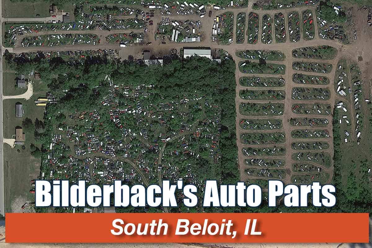 Aerial view of Bilderback's Auto Parts Inc at 1592 Fischer Rd, South Beloit, IL 61080