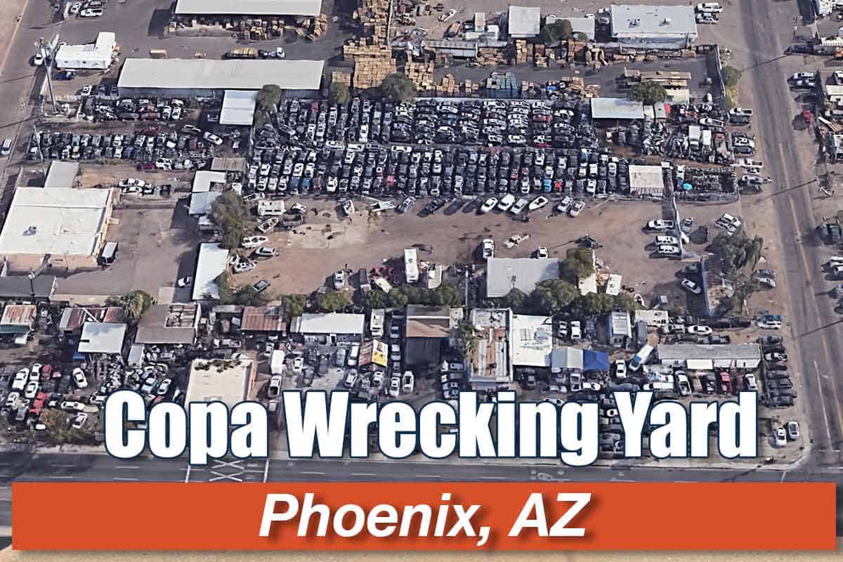 Aerial view of Copa Wrecking Yard at 3430 W Lincoln St, Phoenix, AZ 85009