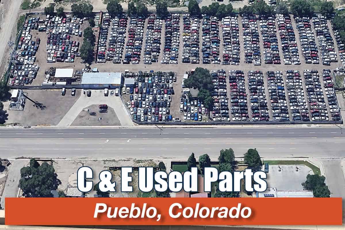 Aerial view of C & E Used Parts Inc at 2240 E 4th St, Pueblo, CO 81001