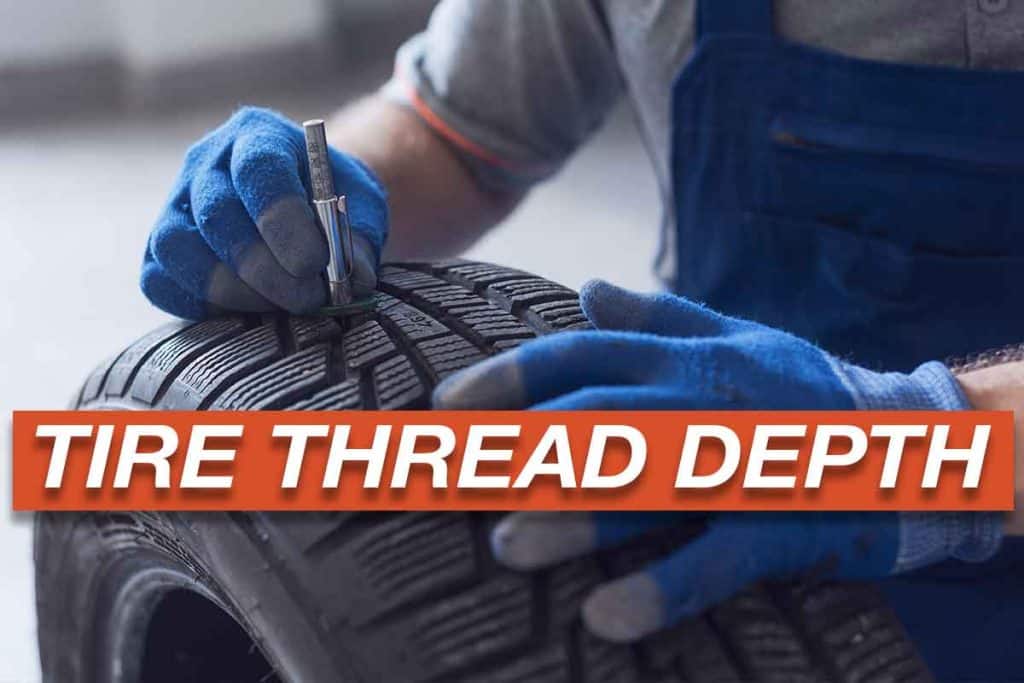 Used tire thread depth