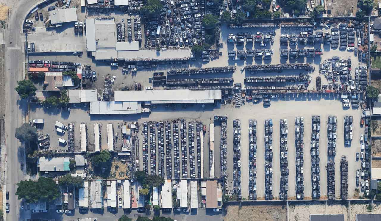 Drone view of All Auto Parts at San Bernardino, CA 92410