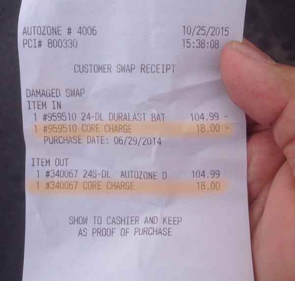 What is an auto part core, and why do I get charged for it? U PULL IT