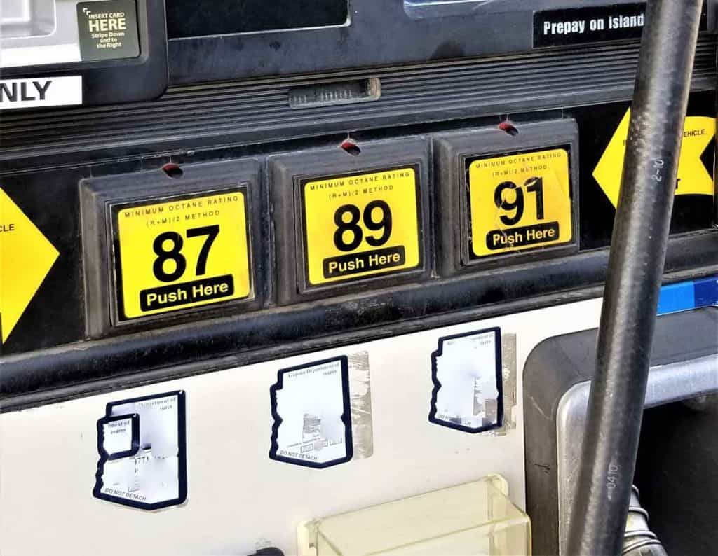 Gasoline Octane level grades and additives