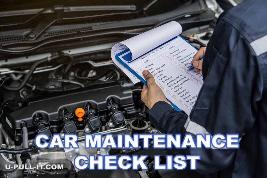 Car maintenance check list