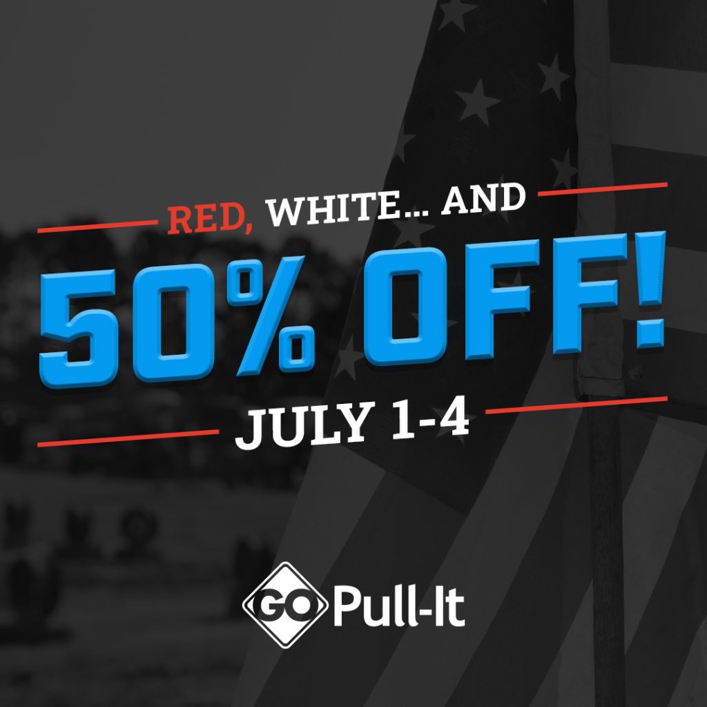 Go Pull It Junkyards are offering 50% off on all parts