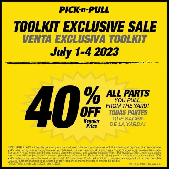 Pick-n-Pull 4th of july discount