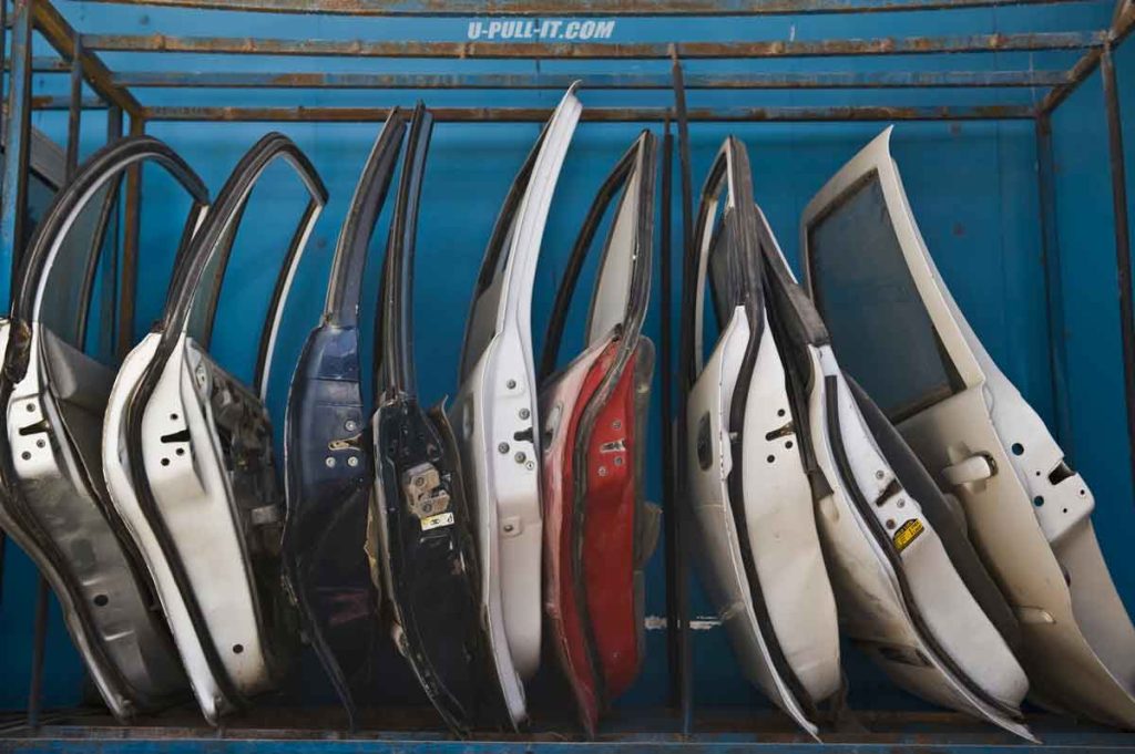 Used car doors from salvage yards