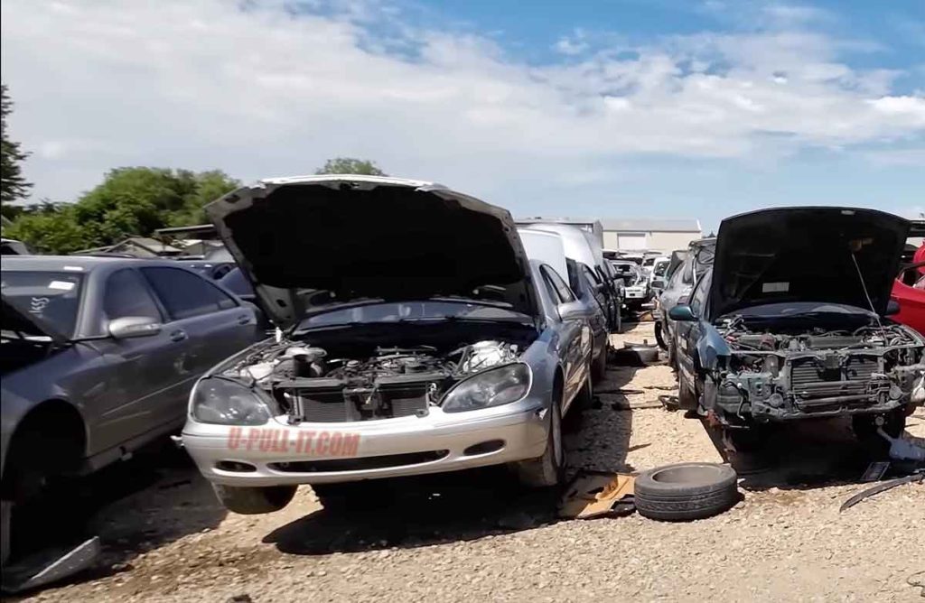 Buying used head lights at a salvage yard
