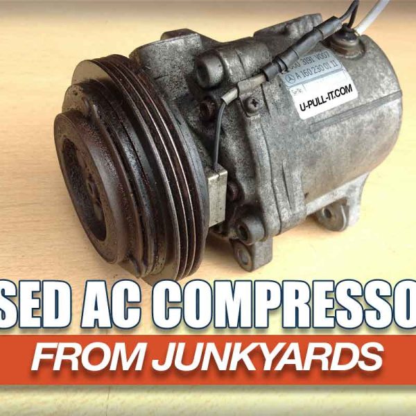 Used Car AC compressor from a junkyard