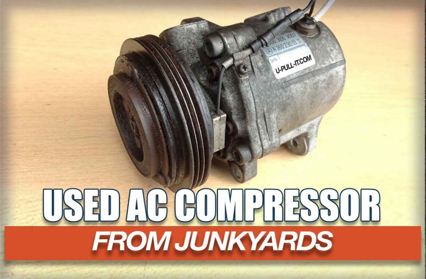 Used Car AC compressor from a junkyard