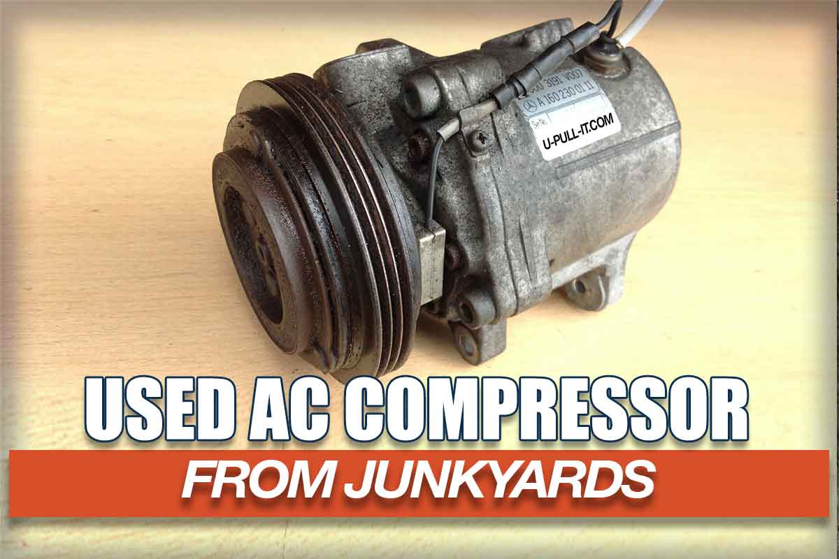 Used Car AC compressor from a junkyard